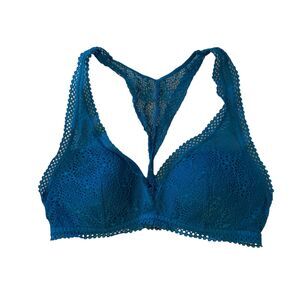 Victoria Secret | Teal Blue Lace Bralette Racerback Size Small